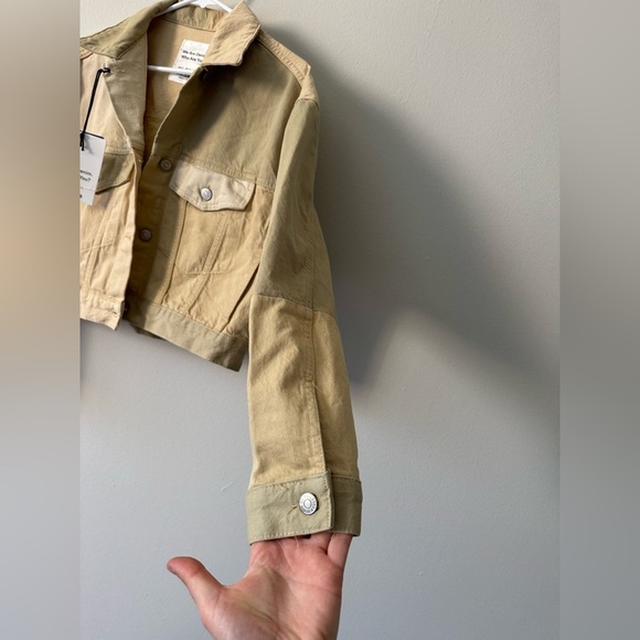 Jacket sand-colored patchwork denim by Pull & Bear, Size S, new with tag - Picture 7 of 16